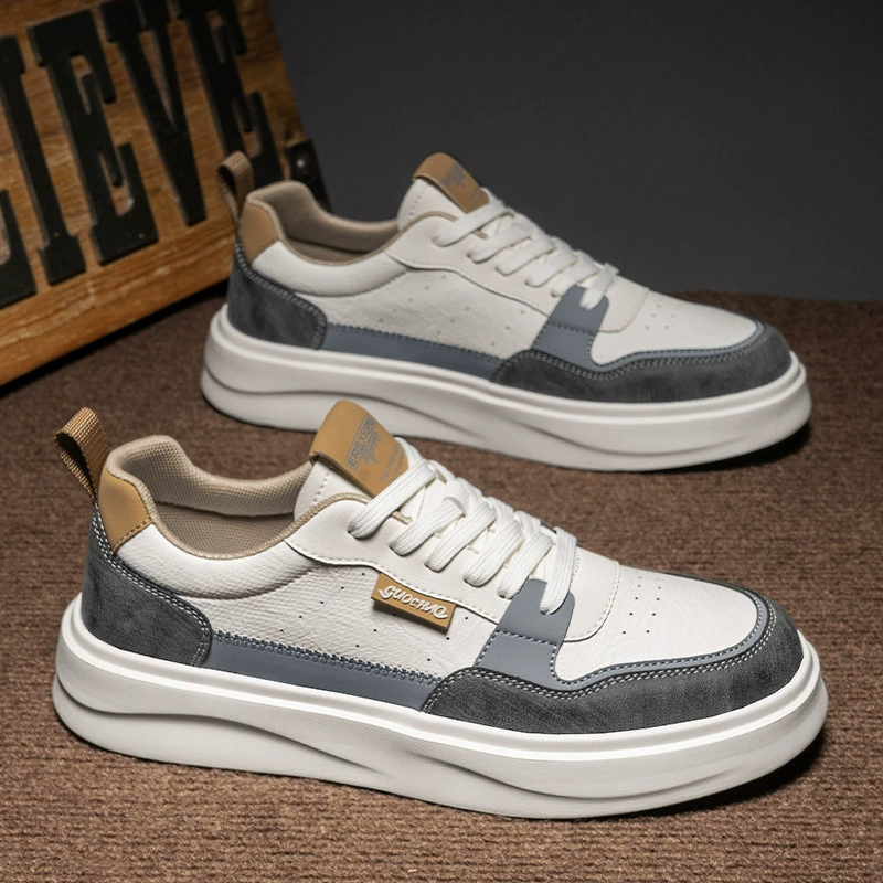 Нишевые мужские туфли 2025 весна ретро национальный прилив повседневная обувь мужские дикие мужские кроссовки дышащие плоские мужские туфли