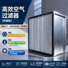高效空气过滤器洁净室大风量H13净化有隔板高效过滤器H14高效滤芯