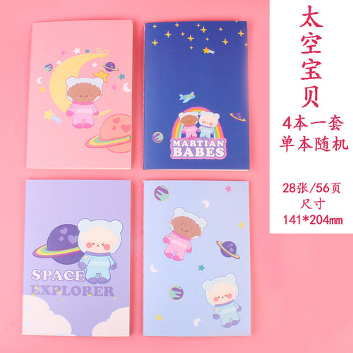 A5 stitched ins small fresh and cute stitched soft copy notepad primary school student cartoon diary notebook