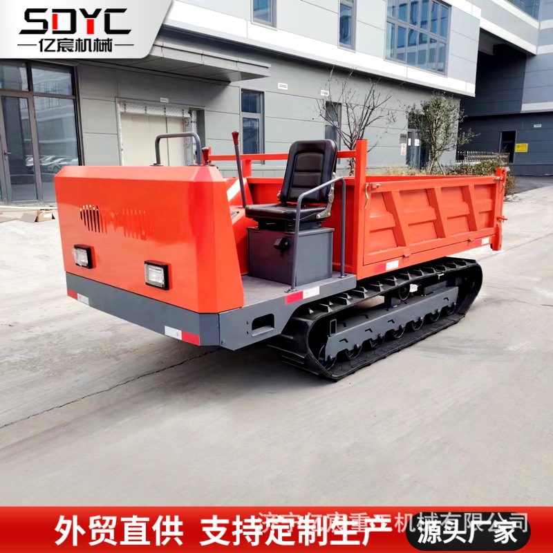 跨境履带式运输车小型农用果园山地自卸搬运车全地形履带搬运车