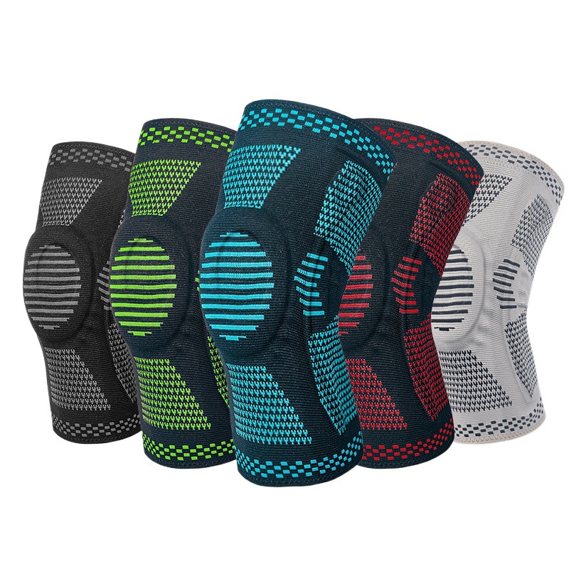 Deportes rodillera de silicona de punto de baloncesto al aire libre de protección menisco manga de la pierna running fitness Squat rodilla equipo de protección