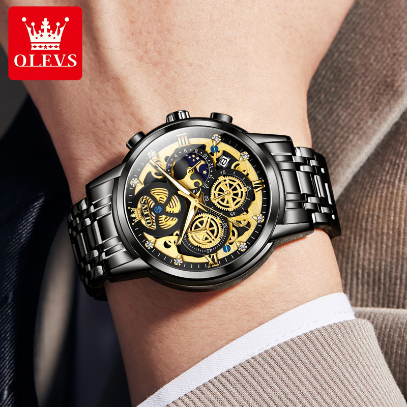 2023 New Watch Oulishi Brand Watch Quartz Watch Fashion Versatile Multi Functional Timing Men's Watch Men's Watch_voghion.com