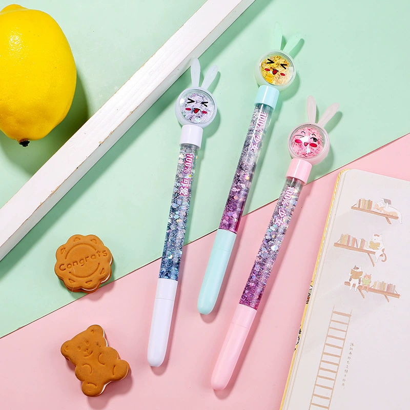 Cute rollerball pen for elementary school students, stationery, nail sequins