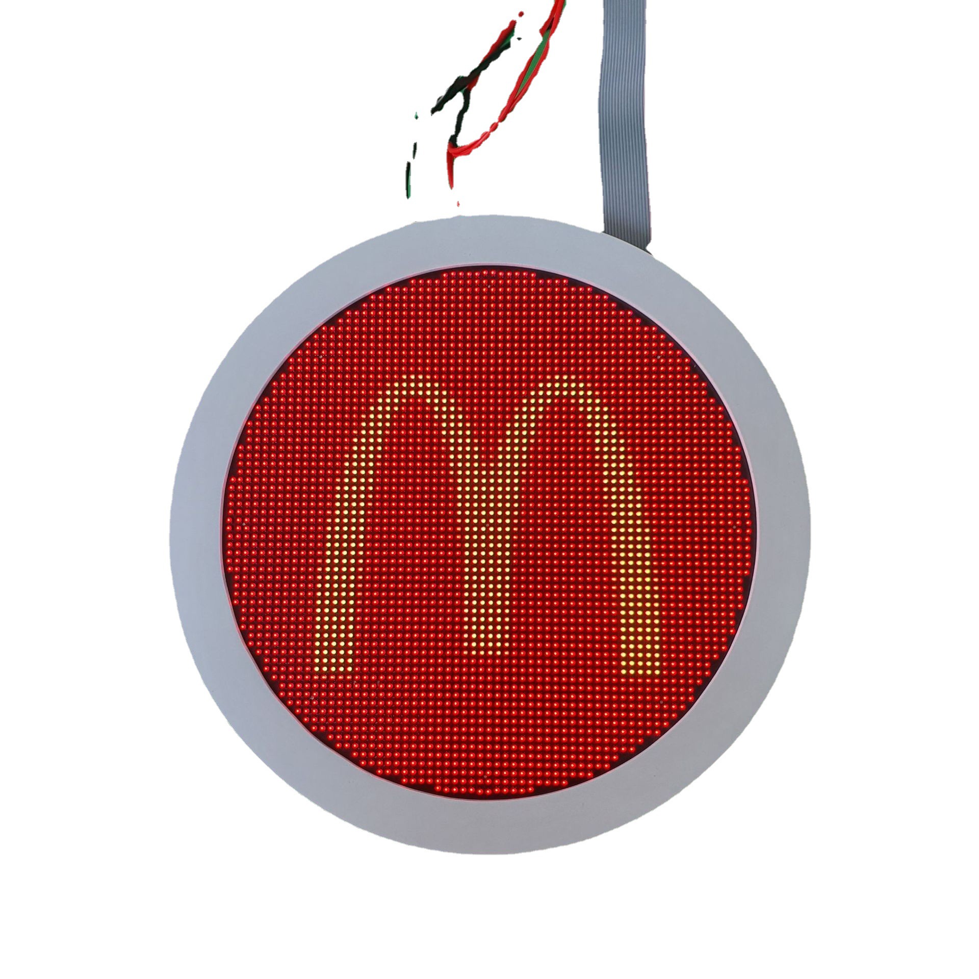 Pantalla redonda LED pantalla a todo color pantalla interior en forma especial cadena tienda letrero personalizado puerta luminosa caja de luz de doble cara