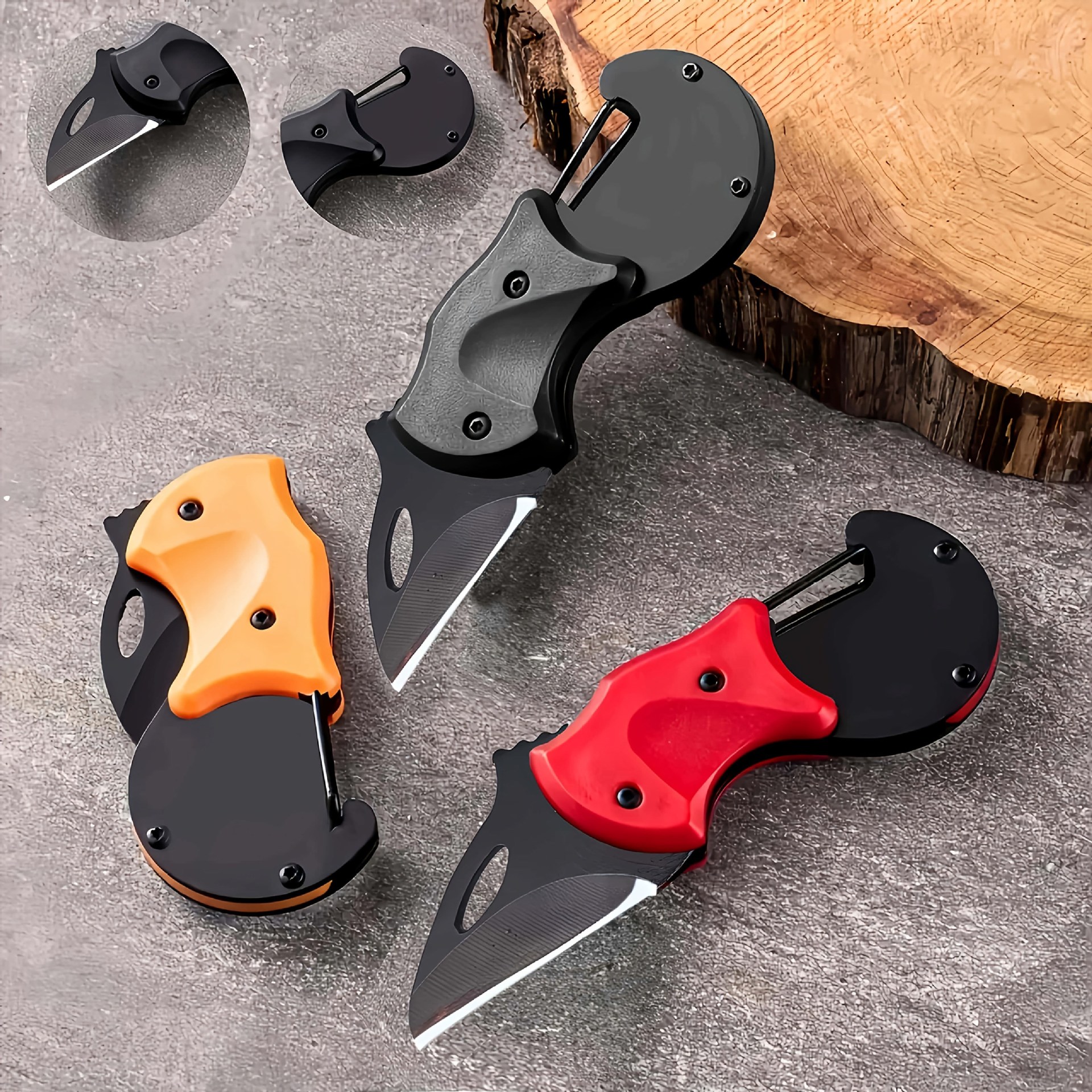 3pcs  Folding Knife Keychain Pendant Gift Knife工具刀