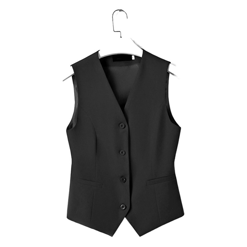 Chaleco rojo de las mujeres traje otoño e invierno nuevo elegante negocio desgaste formal Chaleco Corto empresa trajes bancarios