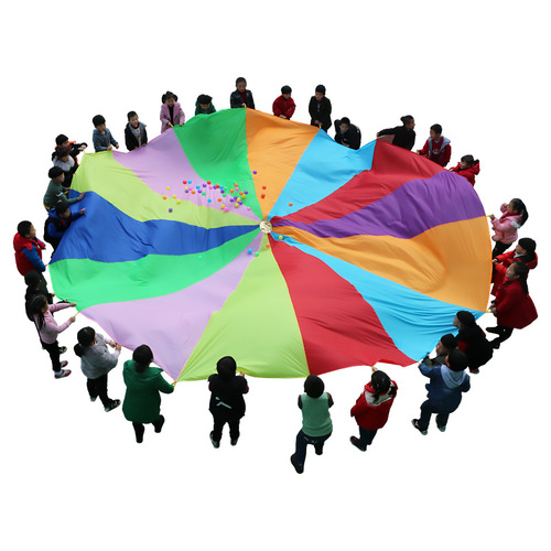 Rainbow Parasol Kindergarten Outdoor Props Children's Early Education Teaching Aids Sensory Training Toys Smart Activity Equipment