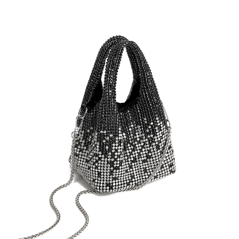 2025 New Starry Gradient Diamond-Encrusted Women's Handbag Multi-Color Banquet Bucket Bag Shoulder Crossbody Bag - Thumbnail 2
