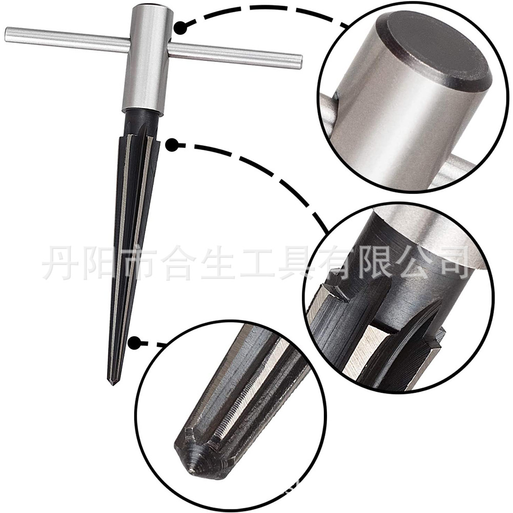 Taper Reamer 3-13mm 5-16 Hexagon Handle Woodworking Board Taper Electric Drill Reaming Chamfer Deburring Cutting Tool