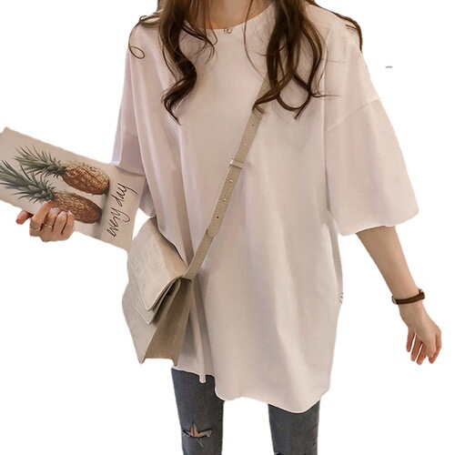 Women's Summer Large Size Candy Color Short Sleeve T-Shirt Korean Ins Half Sleeve Top Clothing