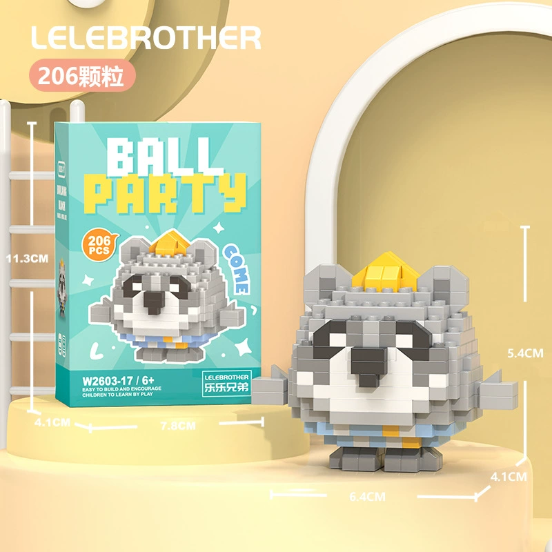 Micro‑block cartoon doll constructor (Lego style), strawberry & mini bears, blind box, micro pieces