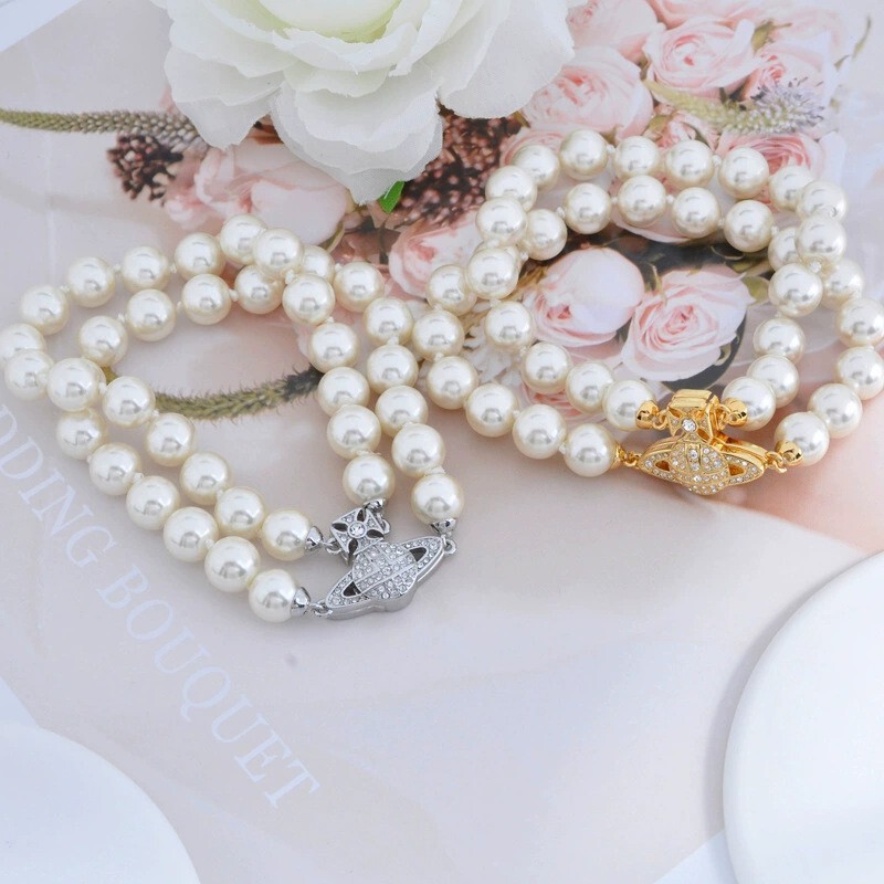 High-Quality Saturn Spring-Summer Graziella Double-Layer Magnetic Clasp Pearl Bracelet for Women Recommended by Xiaohongshu
