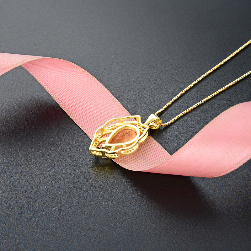 Popular de las mujeres joyería colgante collar japonés y coreano s925 ZIRCON clavícula cadena cristal fresco accesorios al por mayor