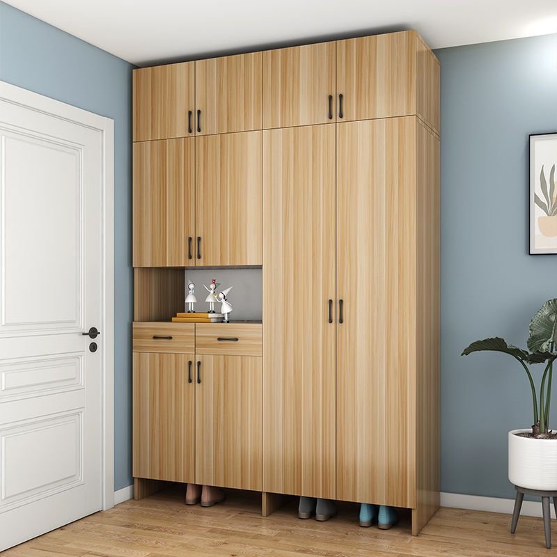 大容量高柜客厅门厅柜隔实木鞋柜松木鞋柜生态板简约多层板门厅柜|ms