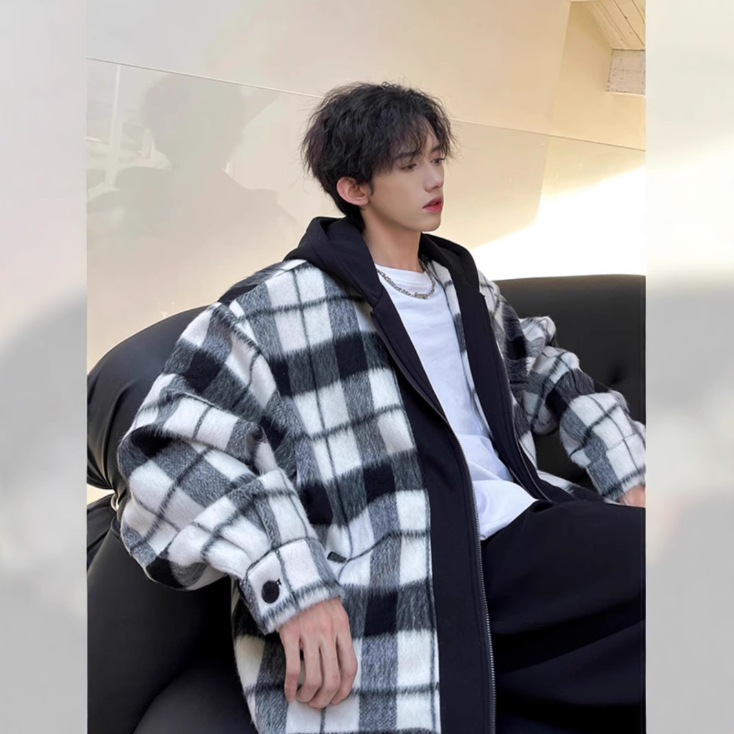 Hermosos abrigos para hombres, abrigos para hombres, modelos de primavera 2025, nuevos tops a cuadros de moda, ropa de primavera para niños grandes