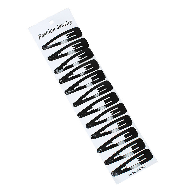 Clip para cabello de mujer, color negro, diseño sencillo y elegante