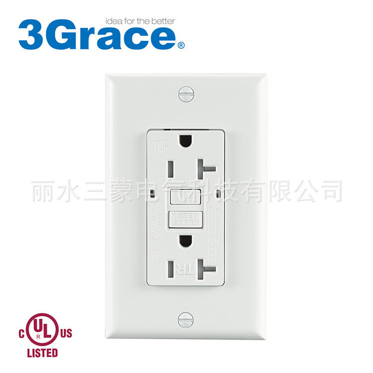 American kitchen bathroom socket standard gfci wall socket double leak-proof electric socket in stock supply