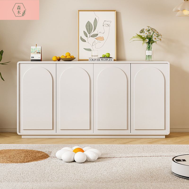 Living Room Cream Style Sideboard Small Apartment Living Room Cupboard Wall-Mounted Integrated Storage Storage Restaurant Tea Sideboard
