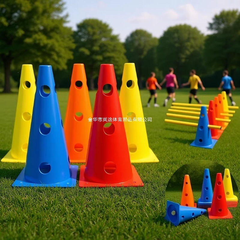 Children's Football Training Markers, School Road Cones, Obstacle Markers, Cones with Holes, Sports Equipment Training Tools