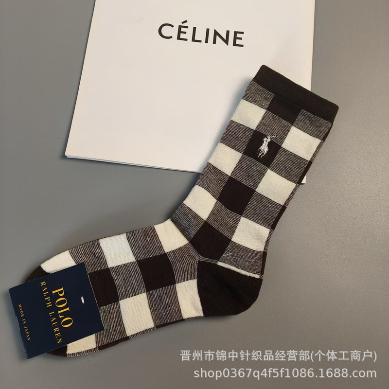小熊潮袜Ralph 新款劳伦小熊袜刺绣提花中筒潮袜红书代购款批发|undefined