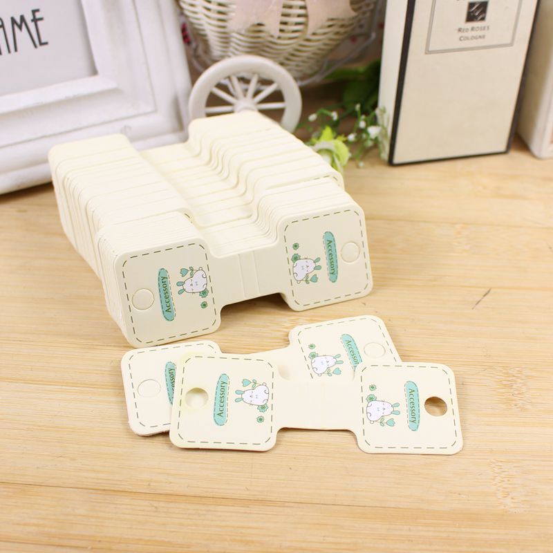 Jewelry Packaging paper card tag hair ring label note card trademark rubber band jewelry shop accessories wholesale tag