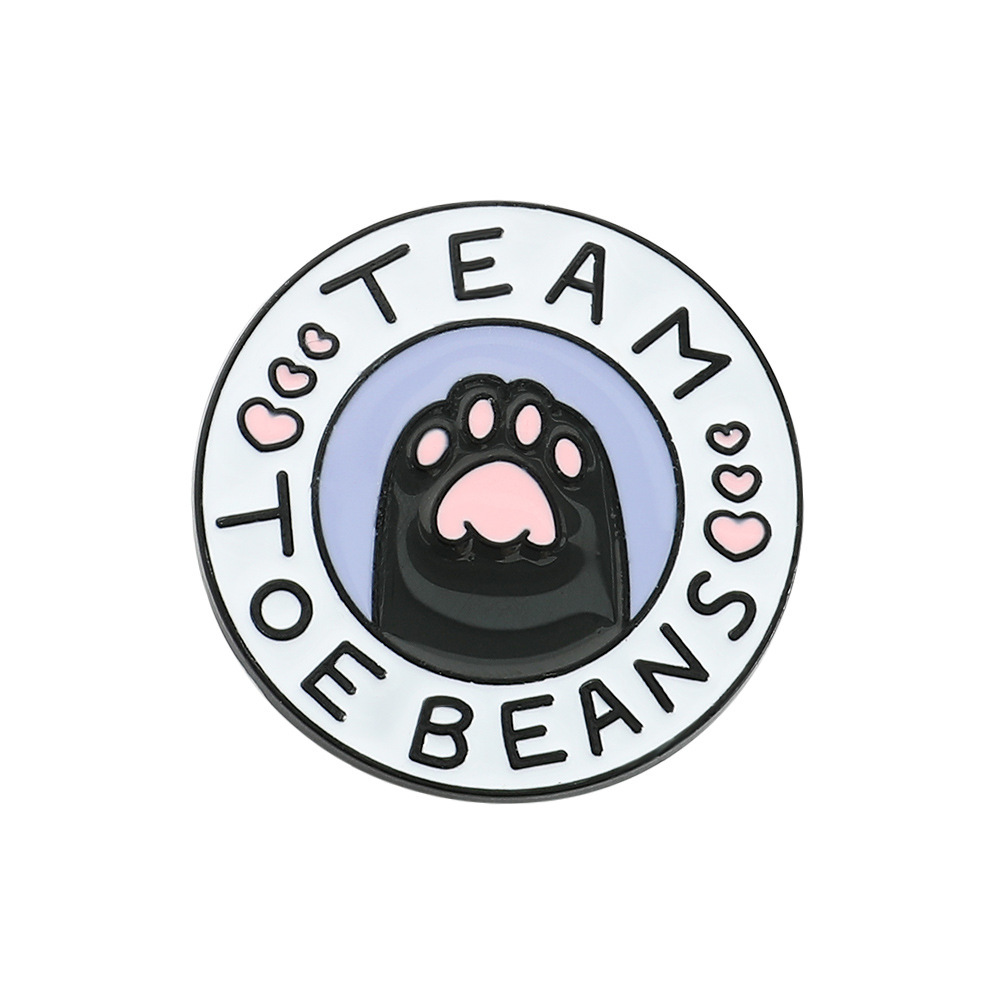 Gato gordo lindo gato broche europeo y americano gato de dibujos animados garra dedo del pie equipo oean esmalte pin ropa Accesorios