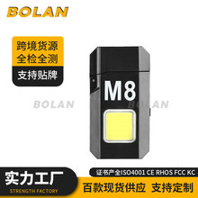 新品cob隨身照明燈透明殼電子打火機戶外防風電磁點煙器跨境貨源