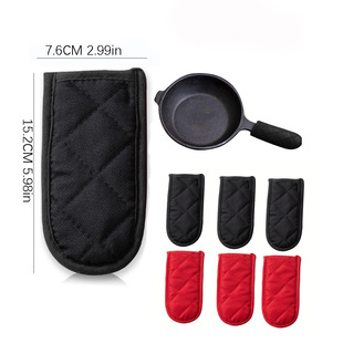 Iron Pot Handle Cover Diamond-Shaped Cotton Anti-Scalding Handle Cover Frying Pan Heat Insulation Pot Handle Cover Heat Insulation Cover Wholesale Ready Stock