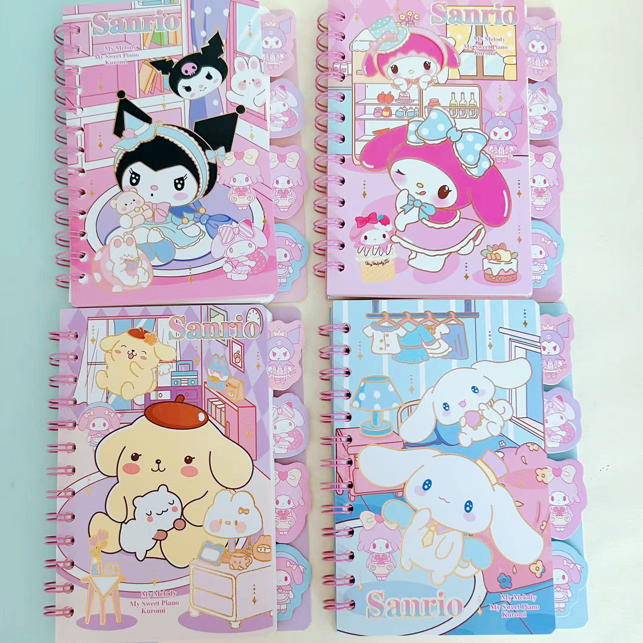 Cuaderno Espiral con Diseño de Mascota Adorable, Cuaderno Escolar Kuromi de Alta Calidad, Planificador Espiral con Hojas Intercaladas, Diario, Agenda.