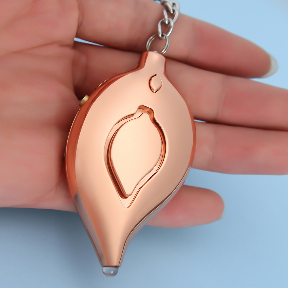 Alarma Personal Metálica Tipo Hoja con Luz LED para Mujeres