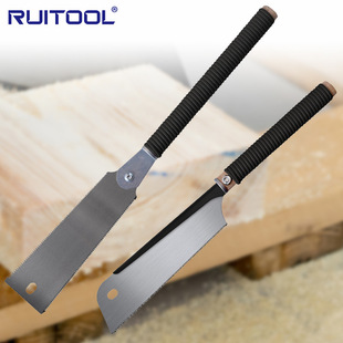 Japanese woodworking saw double-edged saw clamp back saw SK5 manual saw tenon saw cutting material cross-cutting saw double-sided saw rattan handle