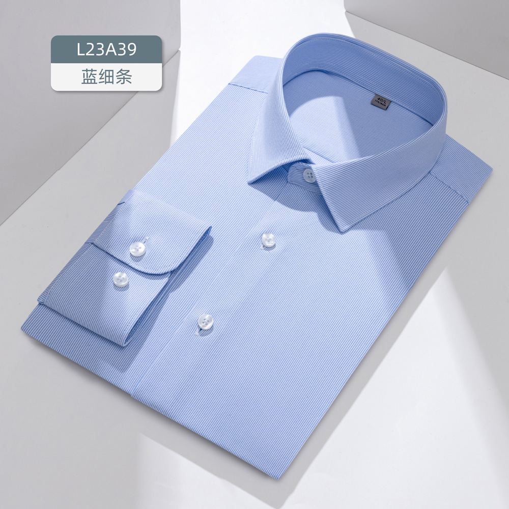 Camisa de Manga Larga de Fibra de Ajenjo para Hombre, Antibacteriana y Sin Planchado image 13