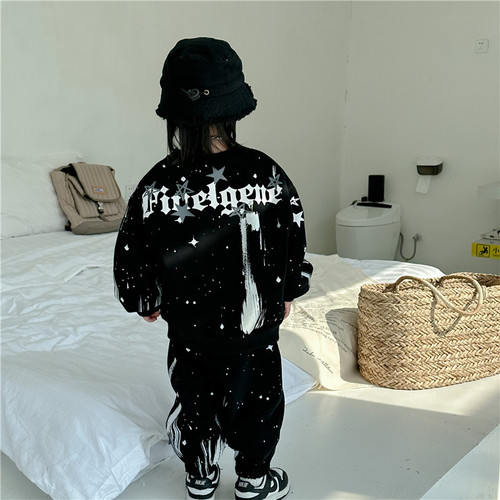 Boys sweatshirt autumn suit  new children's autumn handsome trendy boys long-sleeved tops baby children's clothing