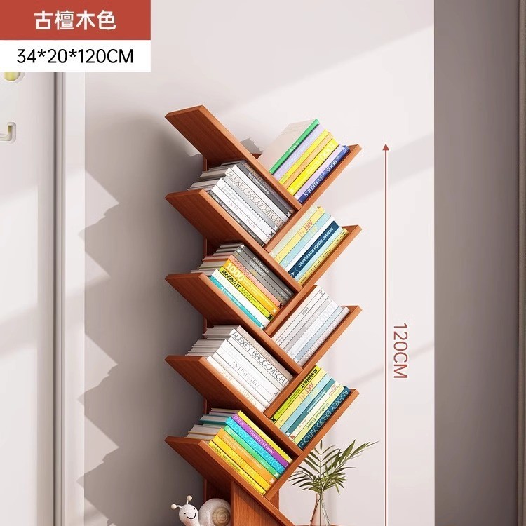 Estante de árbol simple estante de piso dormitorio contra la pared simple pequeño gabinete creativo moderno gabinete estrecho