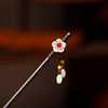 Chinese hairpin with tassels, Hanfu, advanced hairgrip, Chinese style, orchid, high-quality style