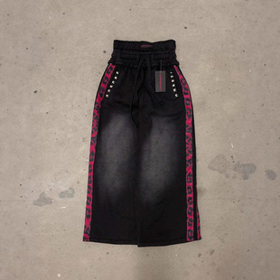 2025 New Leopard Striped Sweat Pants Summer Street Pants American Style Fashion Brand Casual Pants
