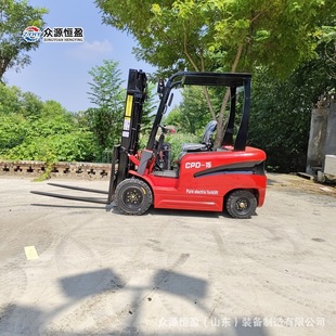 Riding Electric Forklift Hydraulic Lift Handling Stacker Zhongyuan 1.5 Ton Small Four-Wheel Counterbalance Forklift