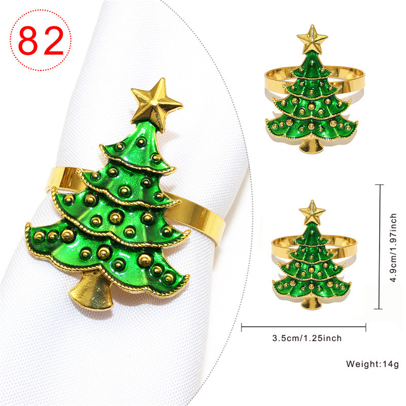 実力メーカーのクリスマスのナプキンリングの緑の木のナプキンは新年のナプキンリングの合金メーカーの卸売りを掛けます。|undefined