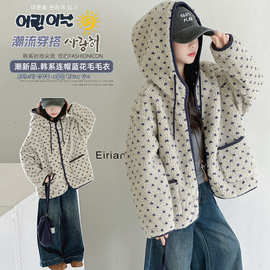 冬季中大女童毛毛衣冬装新款童装儿童女孩加厚上衣羊羔绒外套洋气