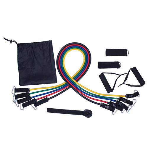 Set of 11 Resistance Bands TPE Elastic Rope for Indoor Fitness Chest and Abdominal Muscles Arm Strength Latex 11-Piece Full Body Training Set