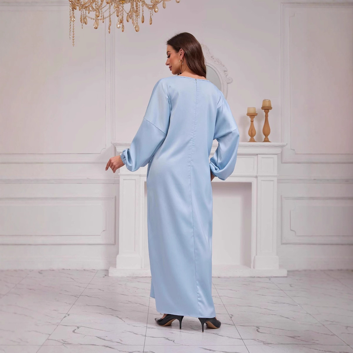 2025 Spring New Dubai Turkish Hijab Muslim Robe_voghion.com