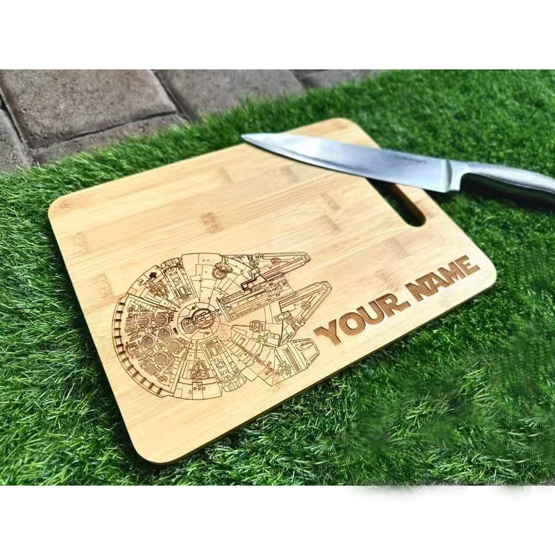 Transfronterizo bambú Star Wars tablero de corte de madera tallado tablero de corte de madera sólida dibujos animados Navidad