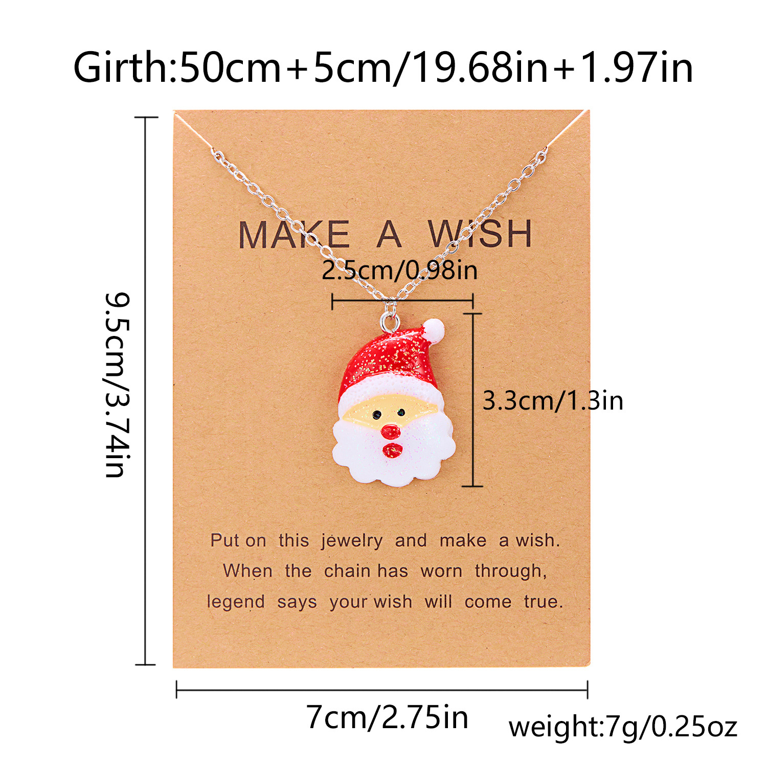 9g Weight Christmas Festival Pendant Necklaces Christmas Wholesale 4