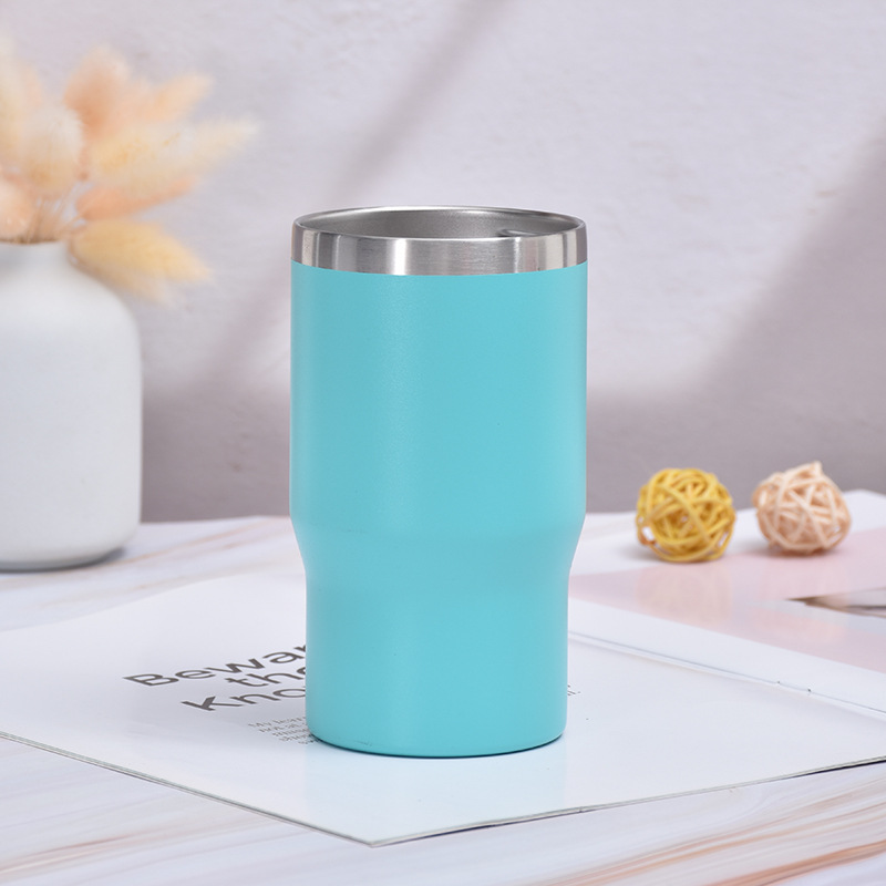 Pulverización de plástico 14oz de acero inoxidable doble cubierta multifuncional tanque frío oficina de negocios Taza de coche taza de helado al aire libre