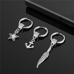 新型透かし彫りの十字のイヤリングのチタン鋼の韓国のファッションの耳飾りのイヤリングの部品の欧米の経典のメーカーは直接販売します。