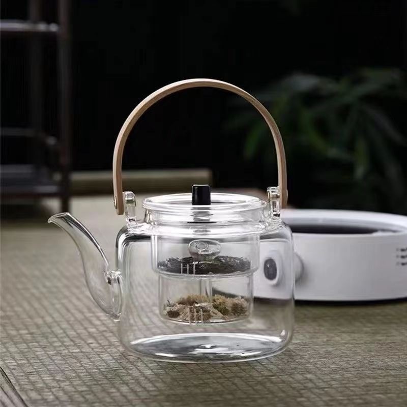 Tetera de vidrio caldera cuarta generación cocina integrada olla juego té traje cerámica eléctrica olla especial haz