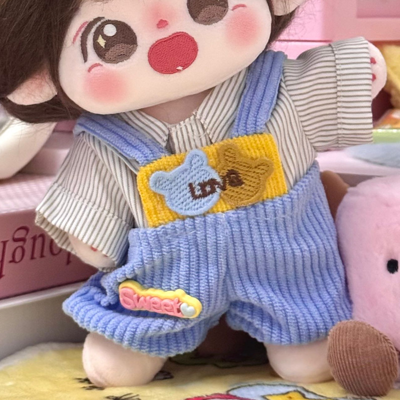 Синяя рубашка, комбинезон