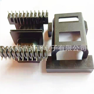 EPC54变压器骨架EPC55外壳 高频骨架bobbin双槽卧式11+11针 L脚