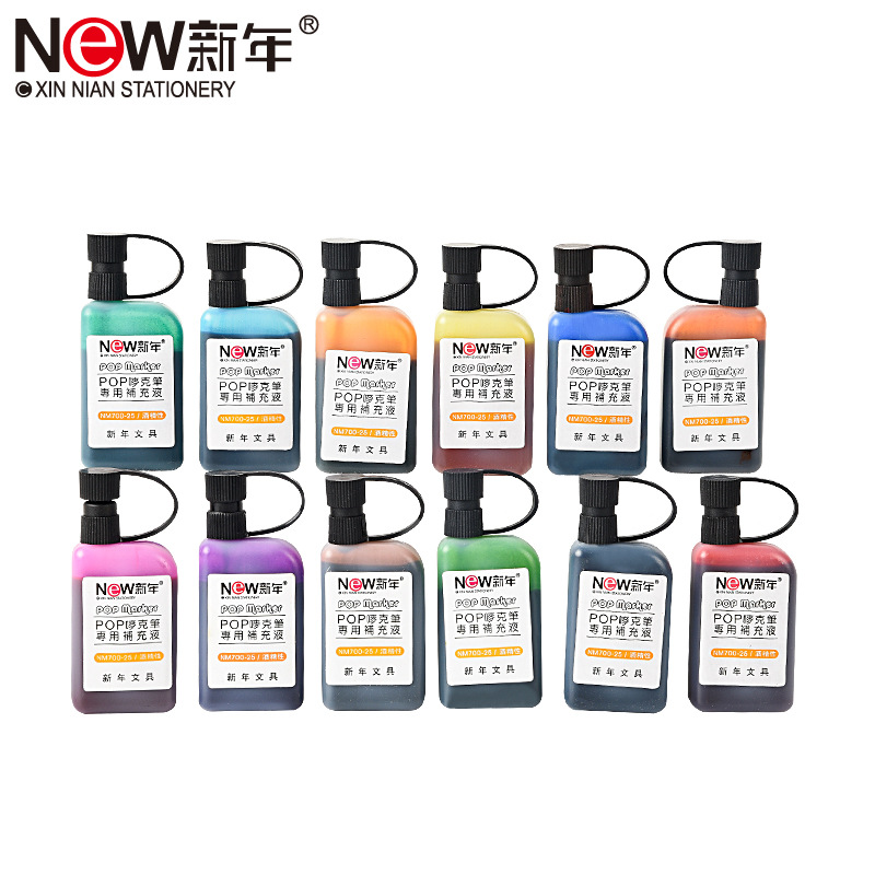 POP pluma Juke pluma de publicidad de la pluma de 12 colores de tinta-Adición de la pluma del cartel 30MM marcador de grasa Oficina rotulador