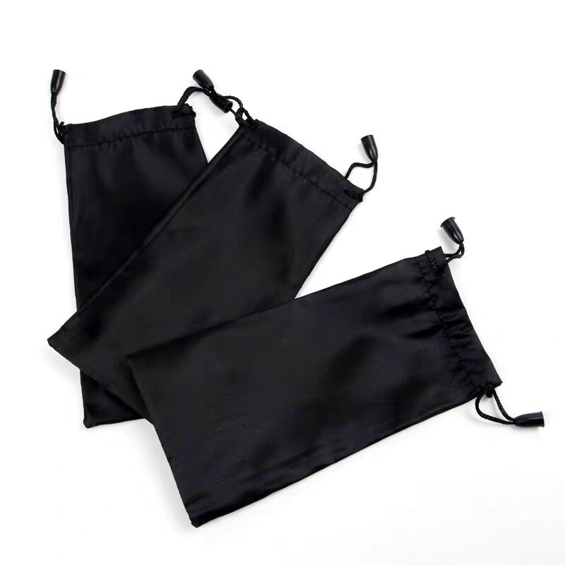 Glasses Bag, Black Glasses Bag, Sunglasses Bag, Double Rope Drawstring Portable Storage Bag, Ready Stock, Discount Wholesale